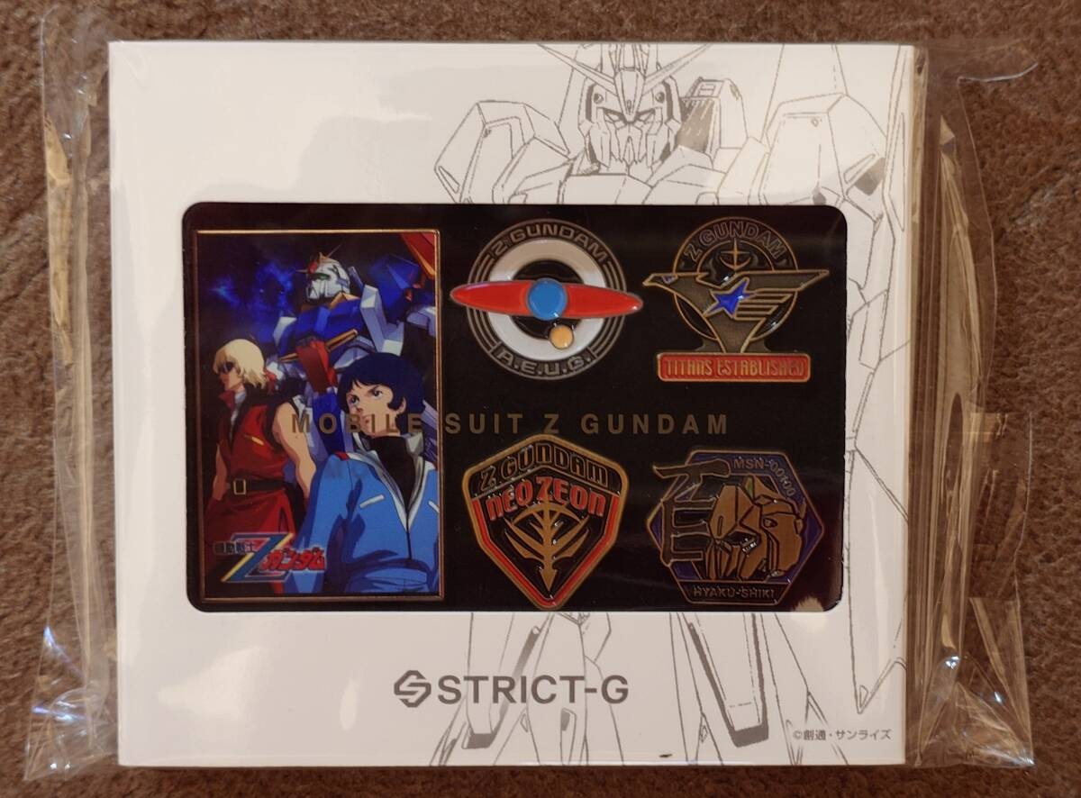 STRICT-G Mobile Suit Z Gundam 40th Anniversary Pin Set 5pcs in Case
