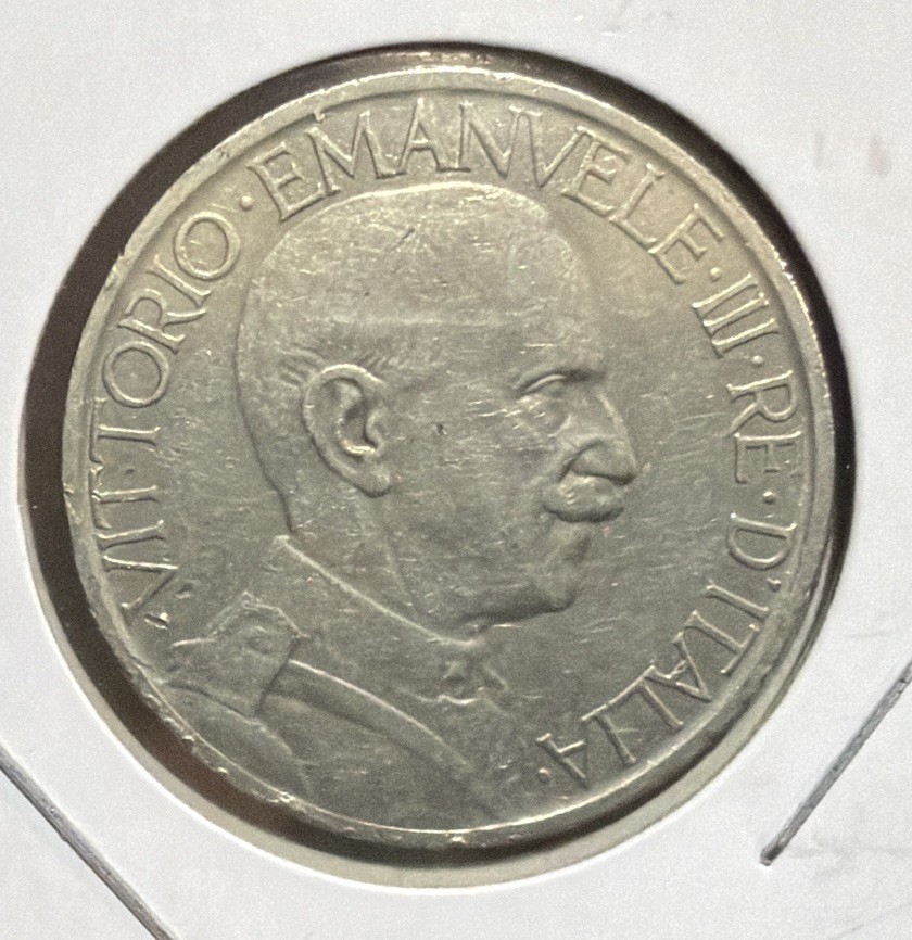 1924R ITALY 🇮🇹 2 LIRE NICKEL COIN-29.1MM-  VITTORIO EMANUELE III-KM#63