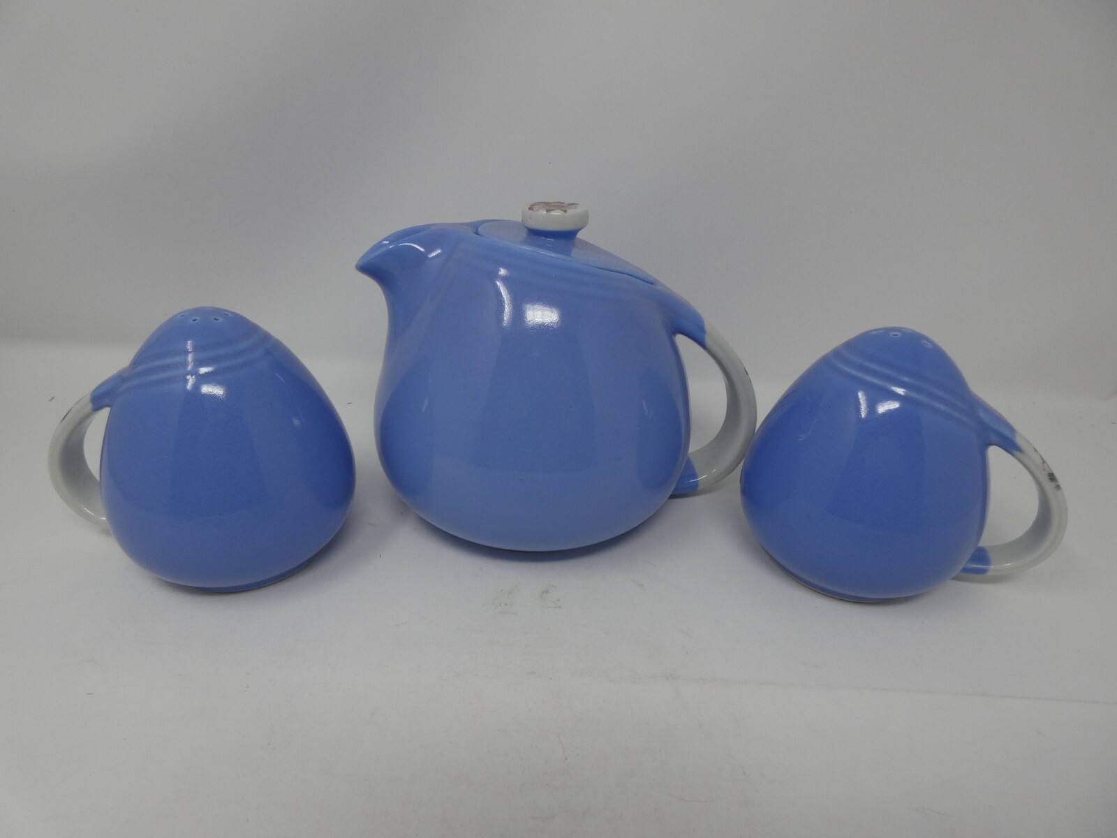 Vintage Hall\'s Rose Parade Teapot 1259 with Large Salt and Pepper Shakers 