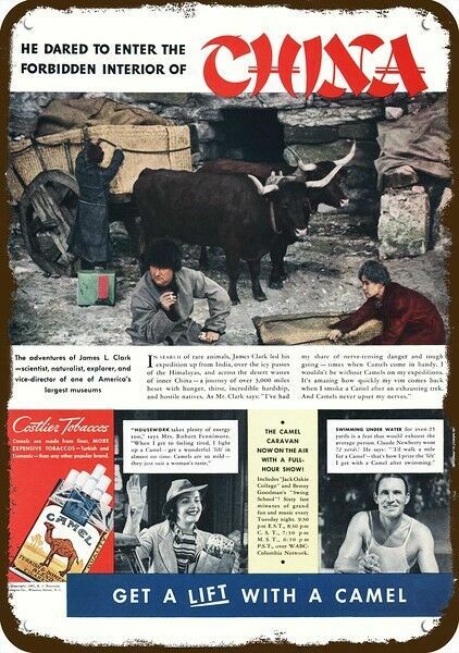 1937 CAMEL CIGARETTES Vintage Look DECORATIVE METAL SIGN - James Clark in China