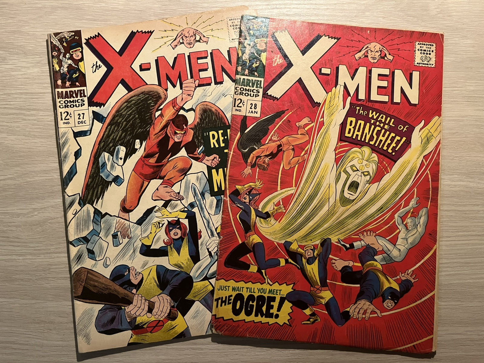X-Men #27 & #28 (1967) - 1st Banshee, Spider-Man Meeting - please READ details