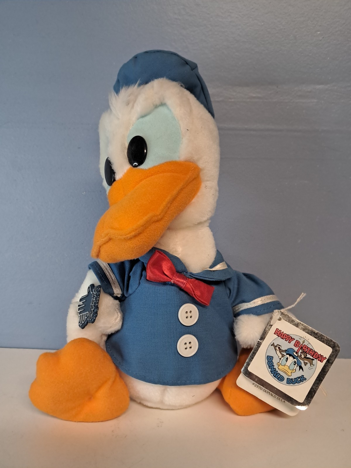 Vtg Donald Duck Plush Applause Happy Birthday
