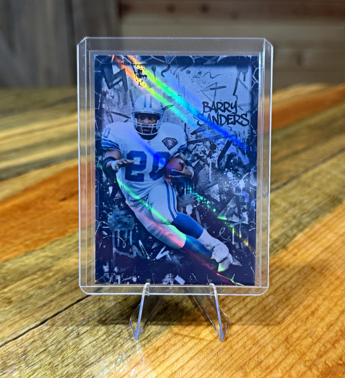 BALDHEADBANGERZ Barry Sanders Detroit Lions NFL Football Holographic Card #20 BALDHEADBANGERZ Barry Sanders Detroit Lions NFL Football Holographic Card #20