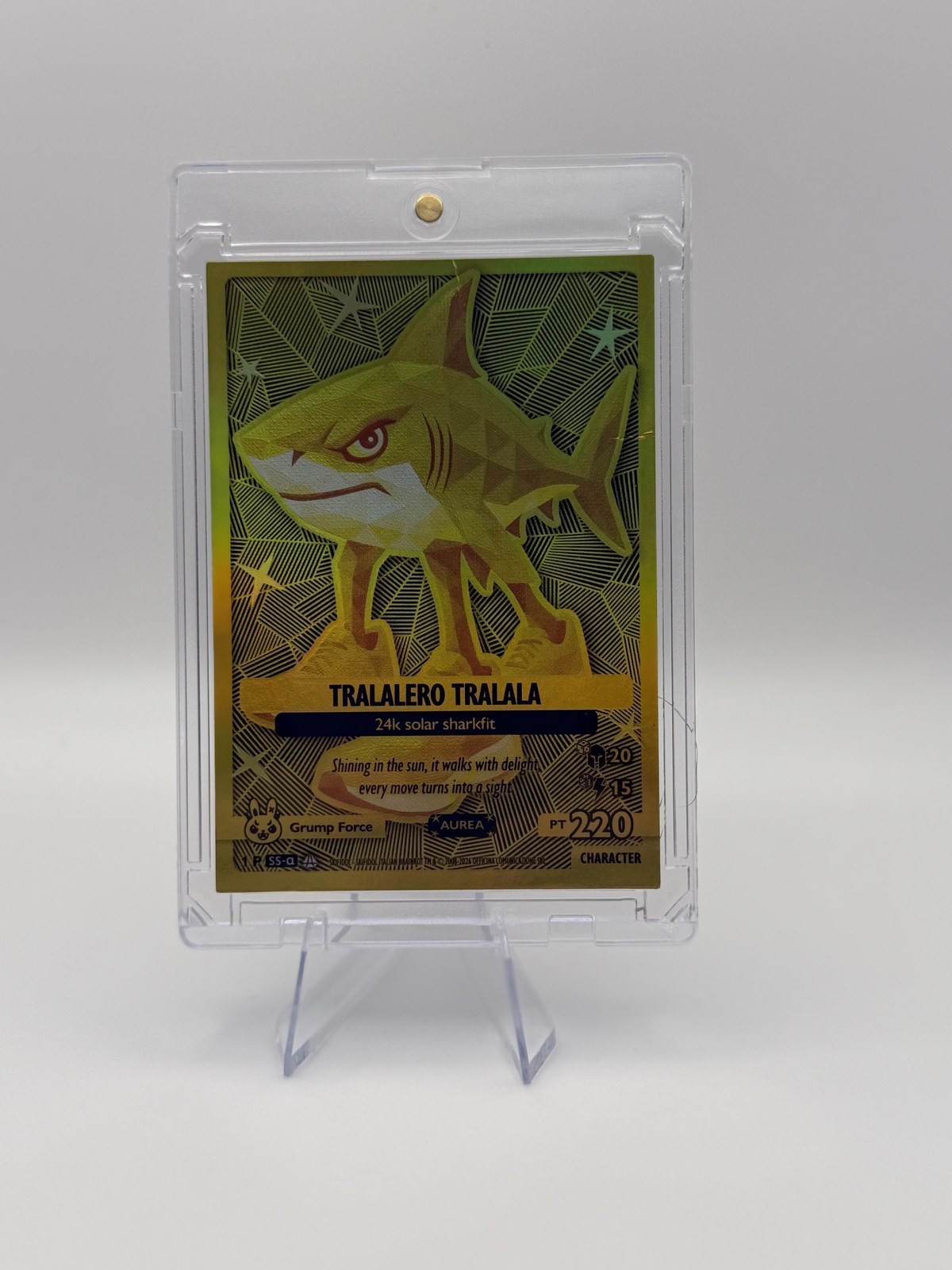 Skifidol Italian Brainrot TRALALERO TRALALA 24k Solar Sharkfit Gold Foil AUREA N Skifidol Italian Brainrot TRALALERO TRALALA 24k Solar Sharkfit Gold Foil AUREA N