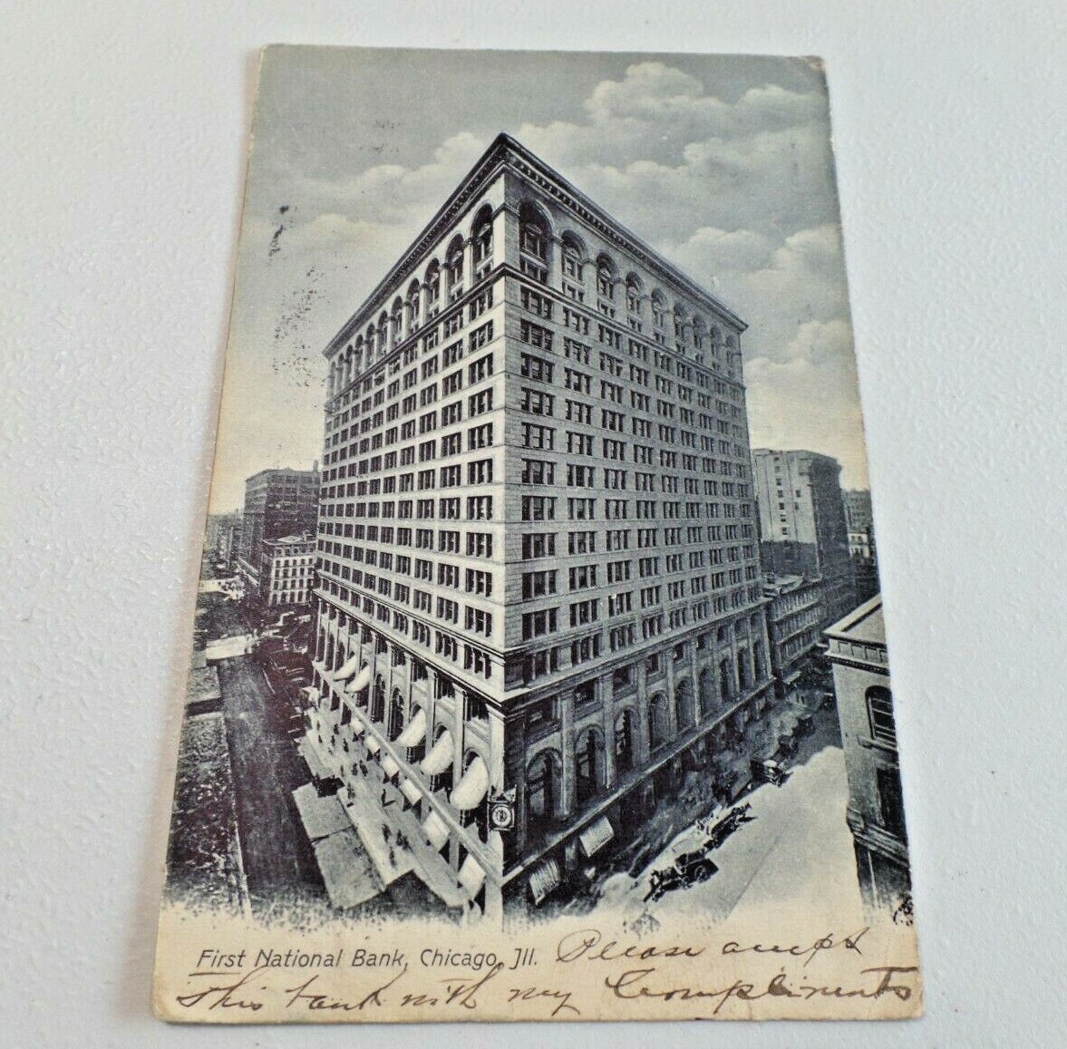 Vintage First National Bank, Chicago IL 1909 Post DB Postcard F. Schmidt 6610