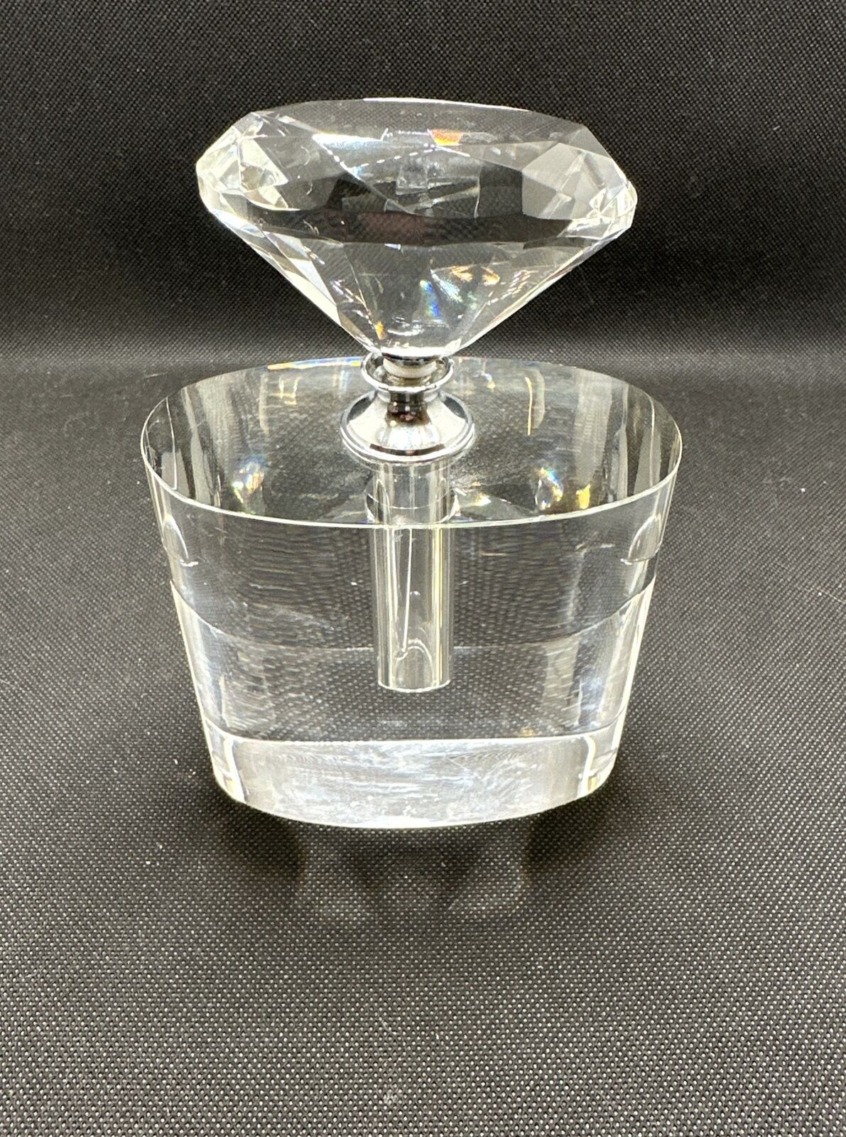 Solid Glass Display Perfume Bottle 4,5x6x2,5”, Heavy