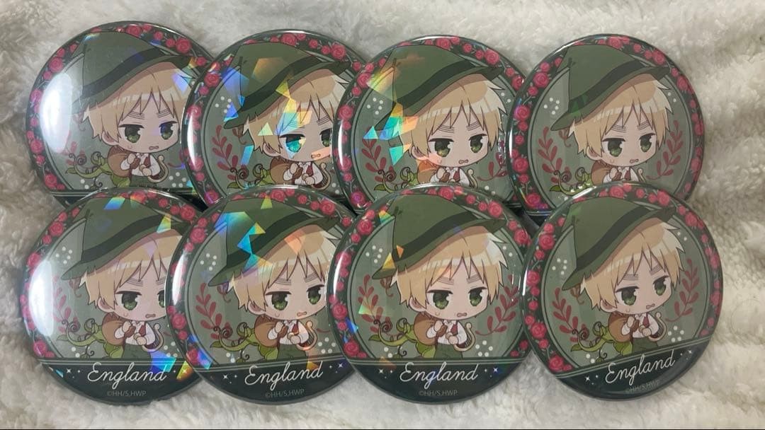 Hetalia England Can Badge Lot 8 Collectible 15+