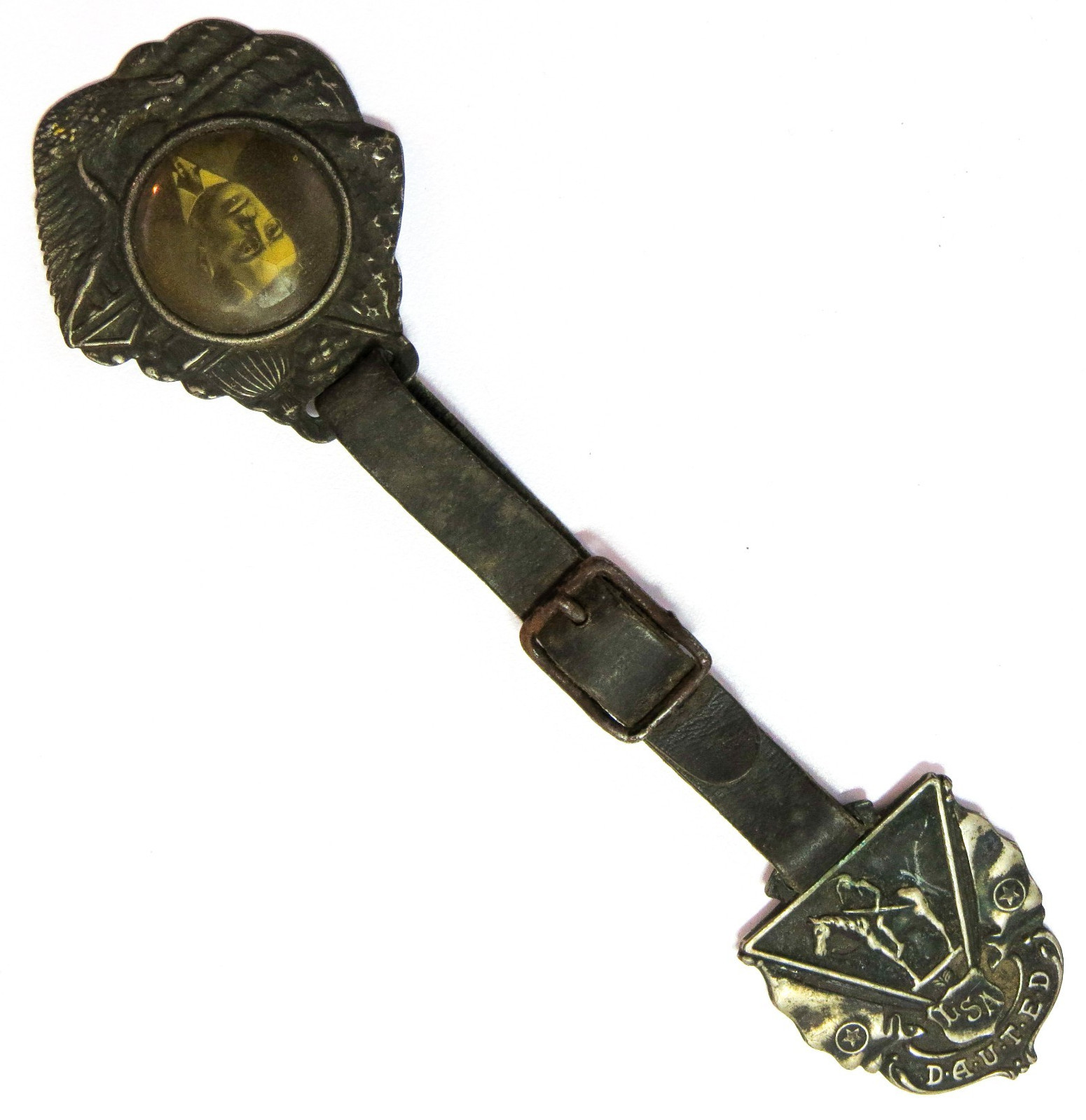 Lone Scouts of America LSA DAUTED & Woodrow Wilson Antique Watch Fob Medals