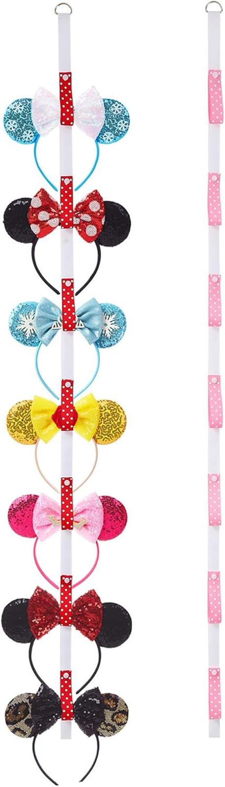 Nuolich 2PC Mouse Ears Holder Hanging Wall Display Decor Headband Organizer
