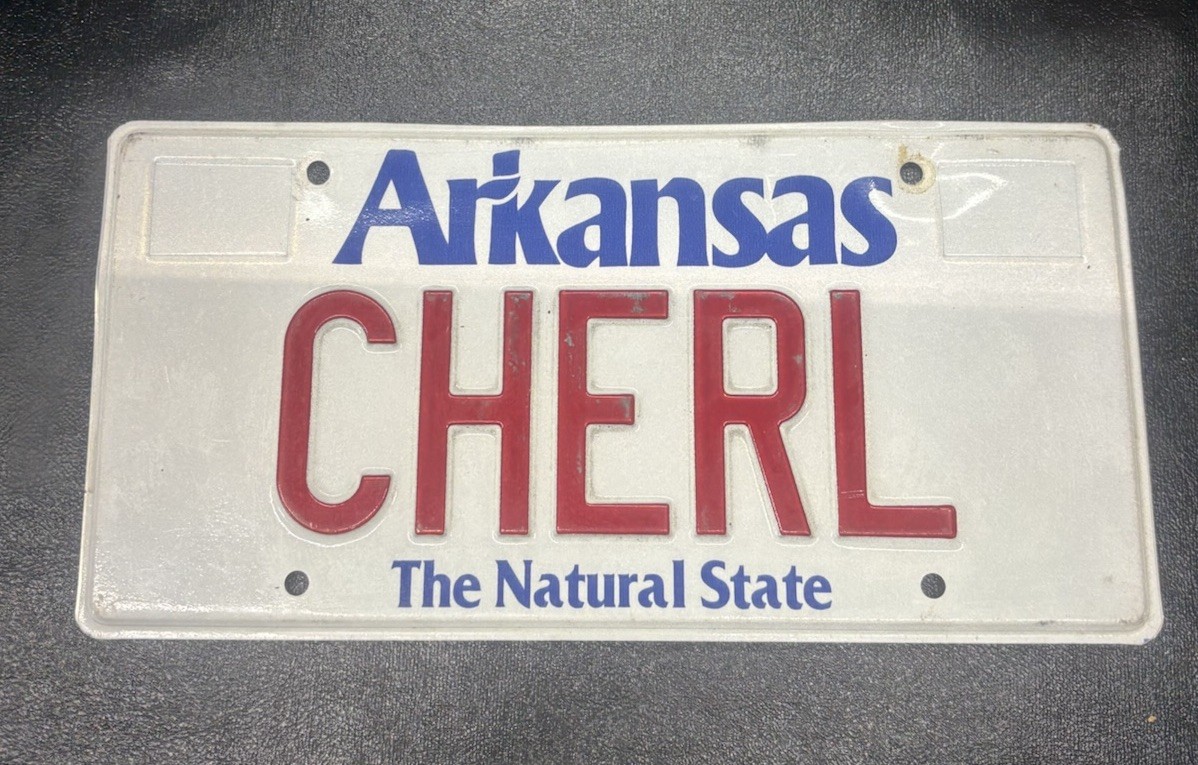 Vintage Arkansas Personalized License Plate CHERL The Natural State
