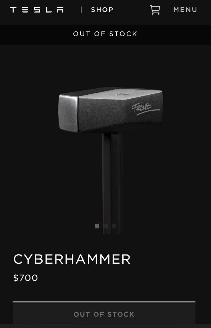RARE Tesla CYBERHAMMER Limited Edition of 800 Confirmed Pre-sale - SOLD OUT  🔨