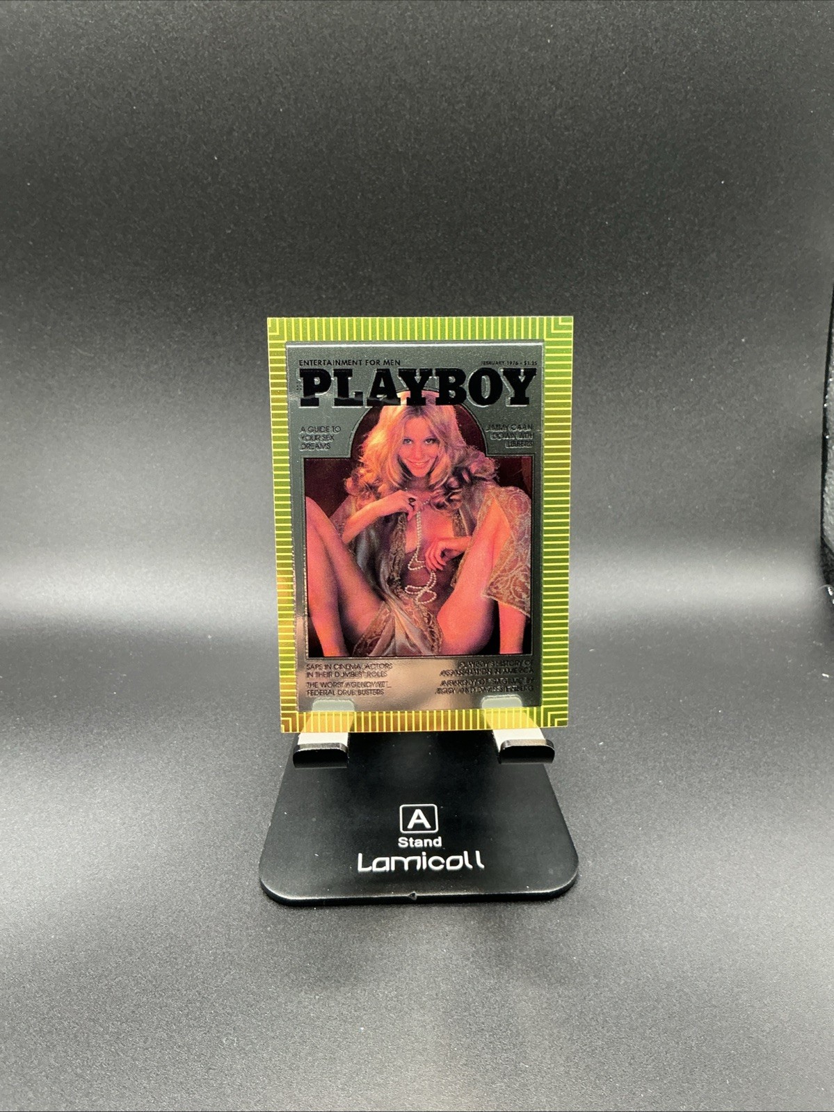 NM Classic Chromium Cover Playboy - COLLECTORS TCG Card Retro Feb 76 ❤️ Lingerie