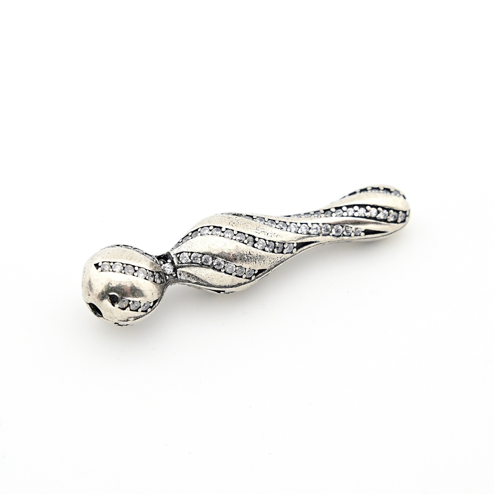Inlaid with zircon special processing imam tube bead accessor 925 silver 610261