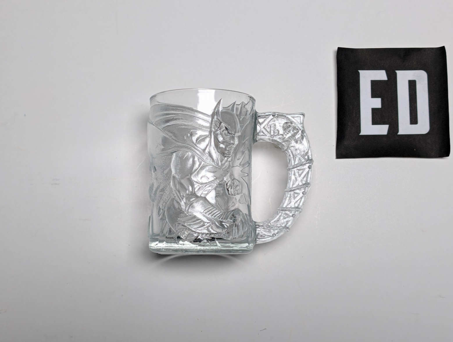 McDonald\'s Batman Forever 1995 Clear Glass Mug Cups \