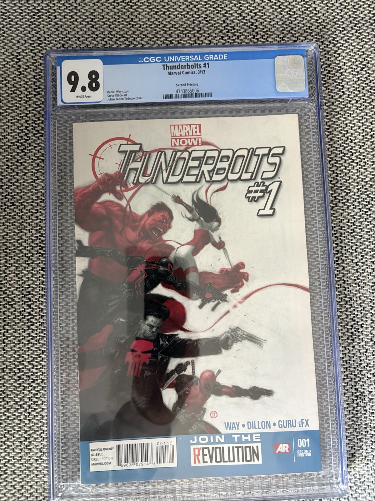 Thunderbolts #1 CGC 9.8 Rare 2nd Printing 2013 Marvel Comics