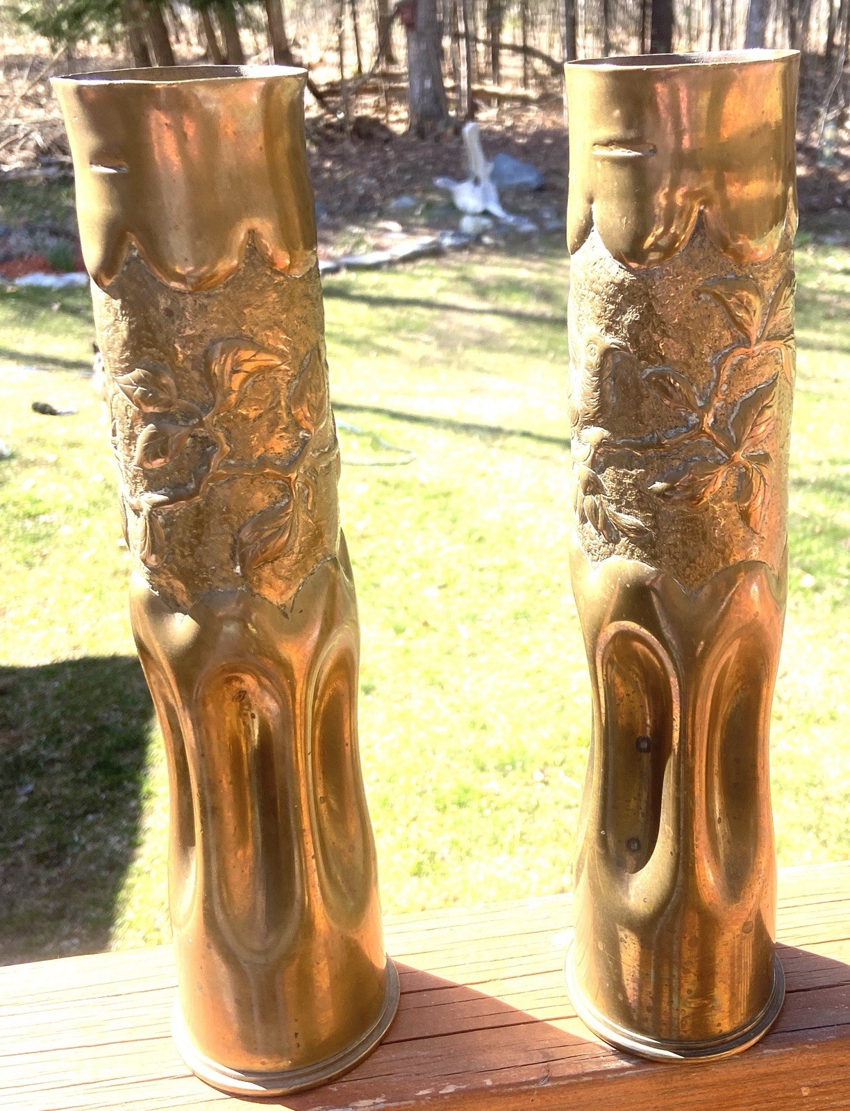 WWI TRENCH ART MATCHING 6 Pounder Shells
