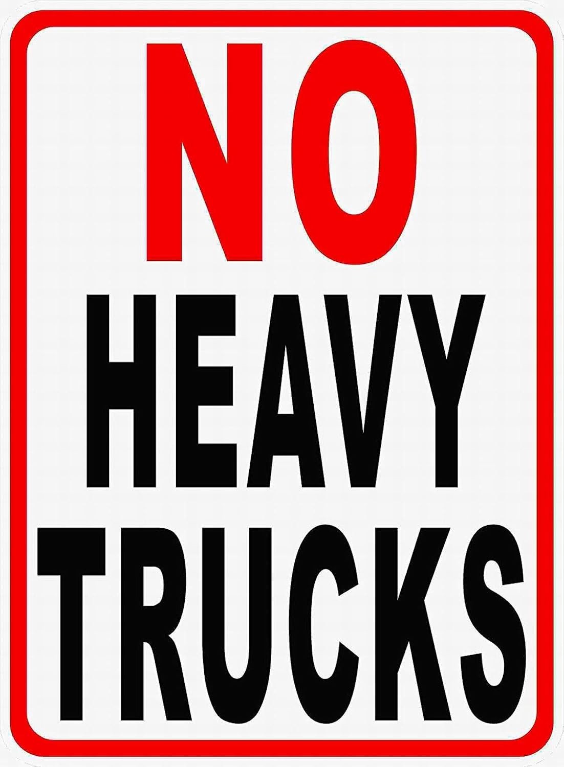Notice Danger Warning No Heavy Trucks Tin Metal Signs Home Décor 8x12 