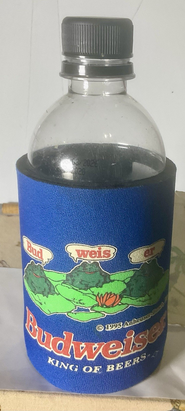 Vintage Bottle Koozie 1995 Budweiser Frogs Collectible King Of Beers Vintage Bottle Koozie 1995 Budweiser Frogs Collectible King Of Beers