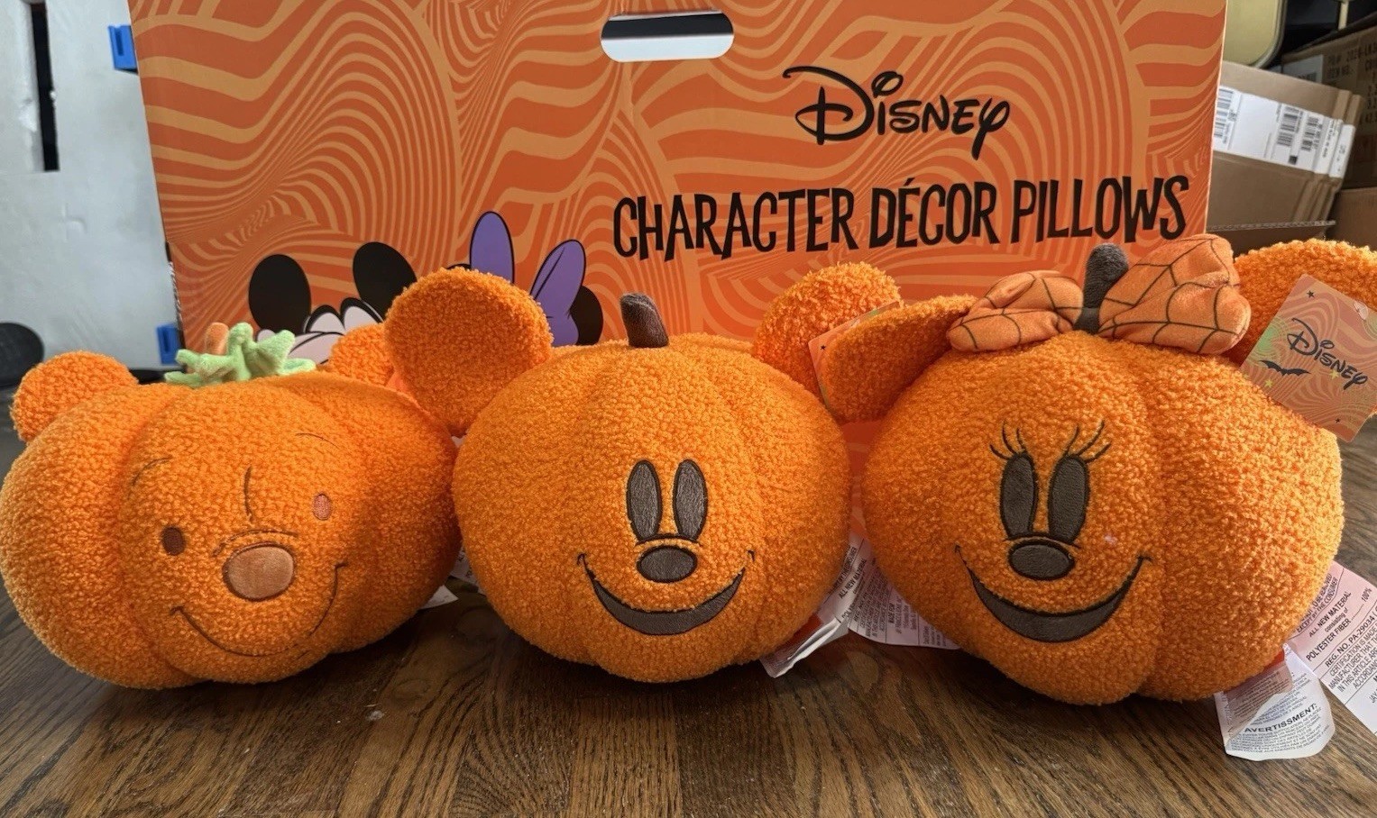 Aldi x Disney MINNIE MICKEY WINNIE THE POOH Pumpkin Halloween Throw Pillow 🧡