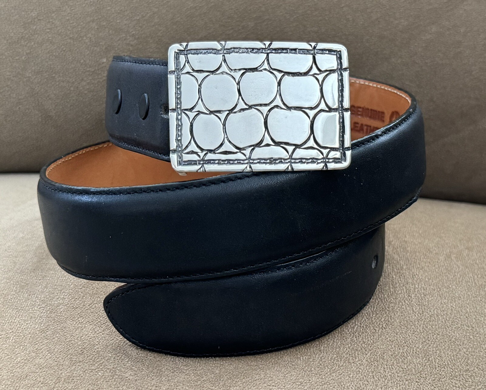 Vintage Classy Premium Luxury 925 Sterling Silver México Belt Buckle & Belt Set