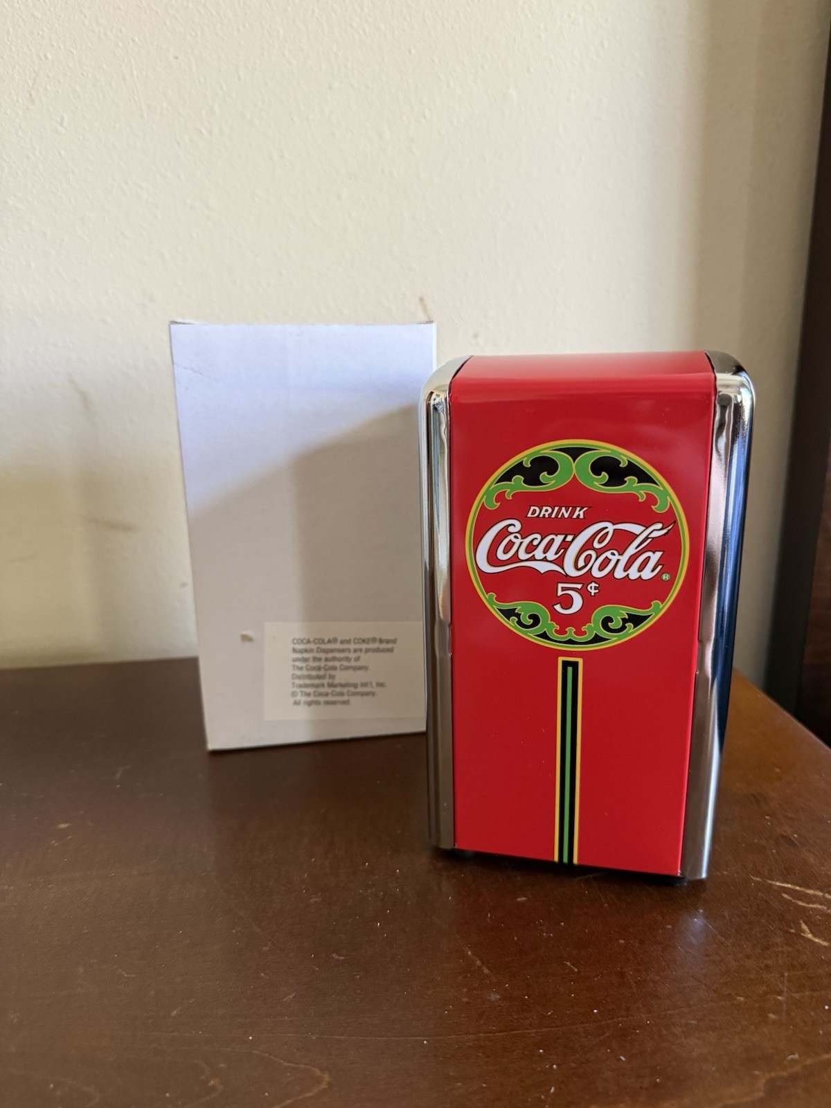 COCA COLA METAL 50\'S STYLE NAPKIN DISPENSER NEW IN BOX