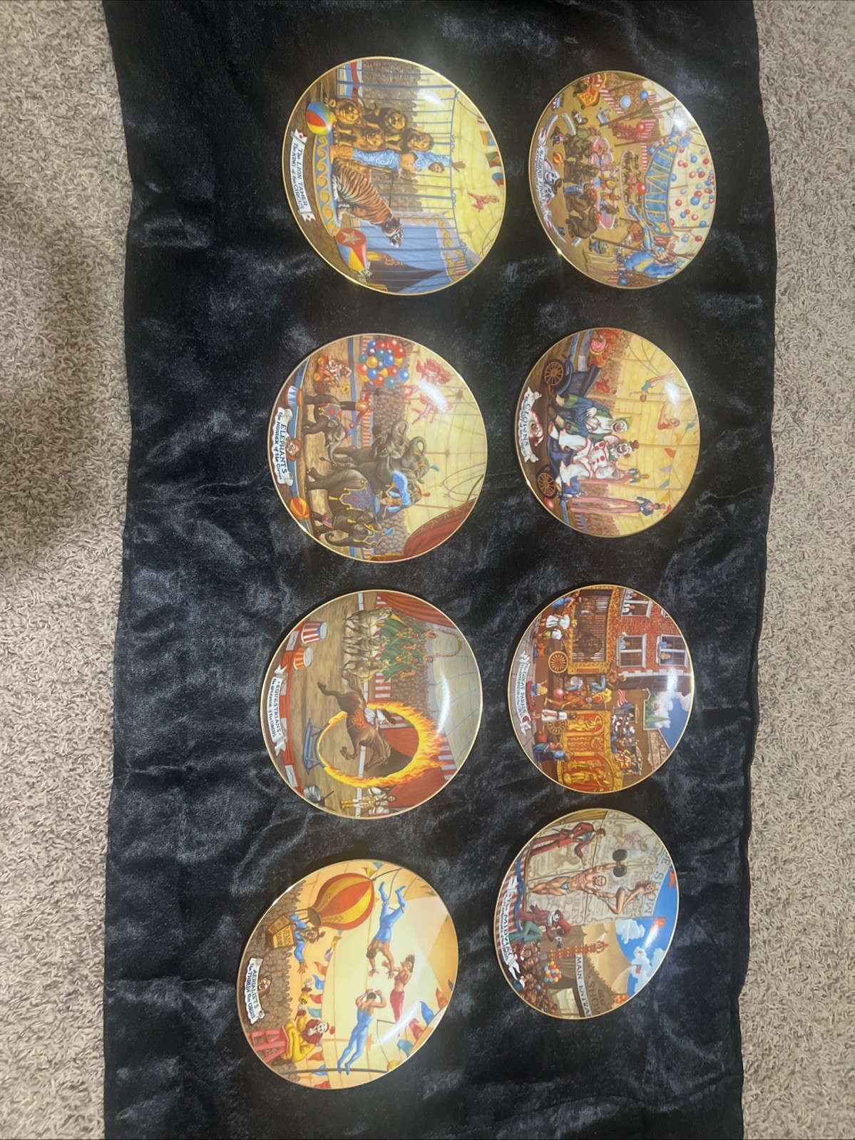 Collection of 8 Vintage Ringling Bros Barnum Bailey Circus Plates Franklin Moody