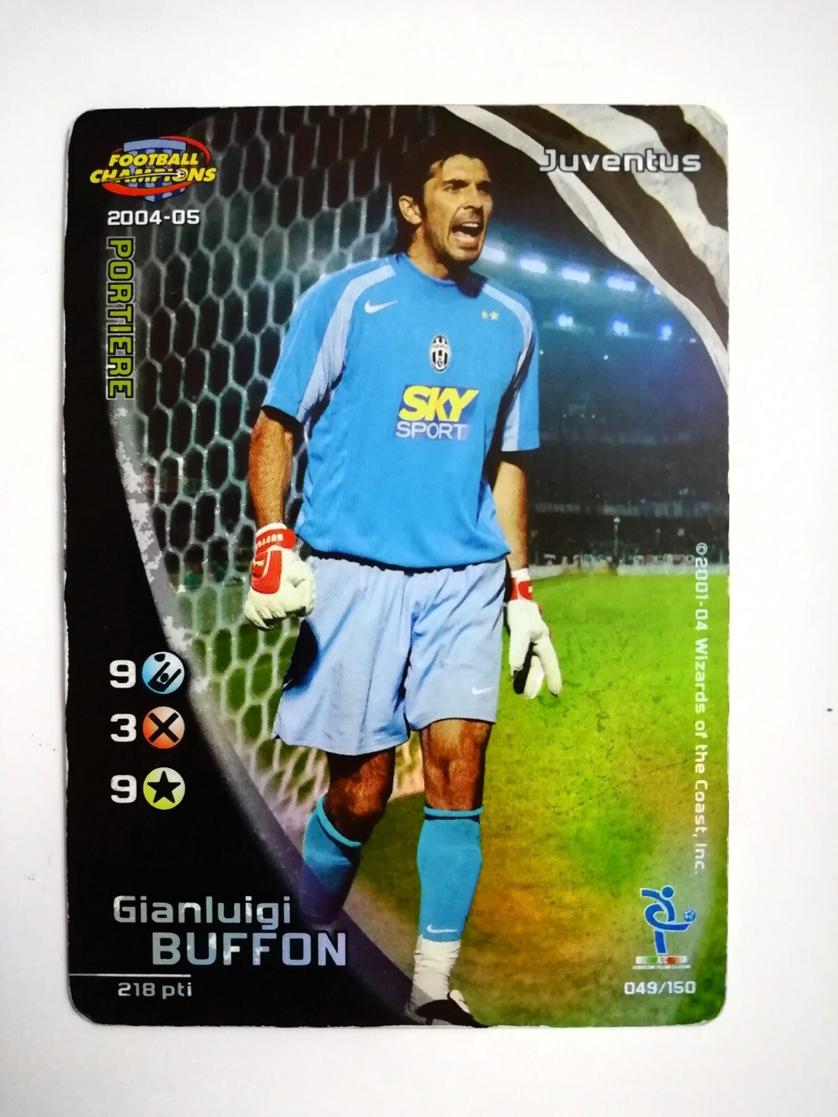 BUFFON 2004 2005 FOOTBALL CHAMPIONS GIANLUIGI FOIL SERIES JUVENTUS 49 WIZARDS
