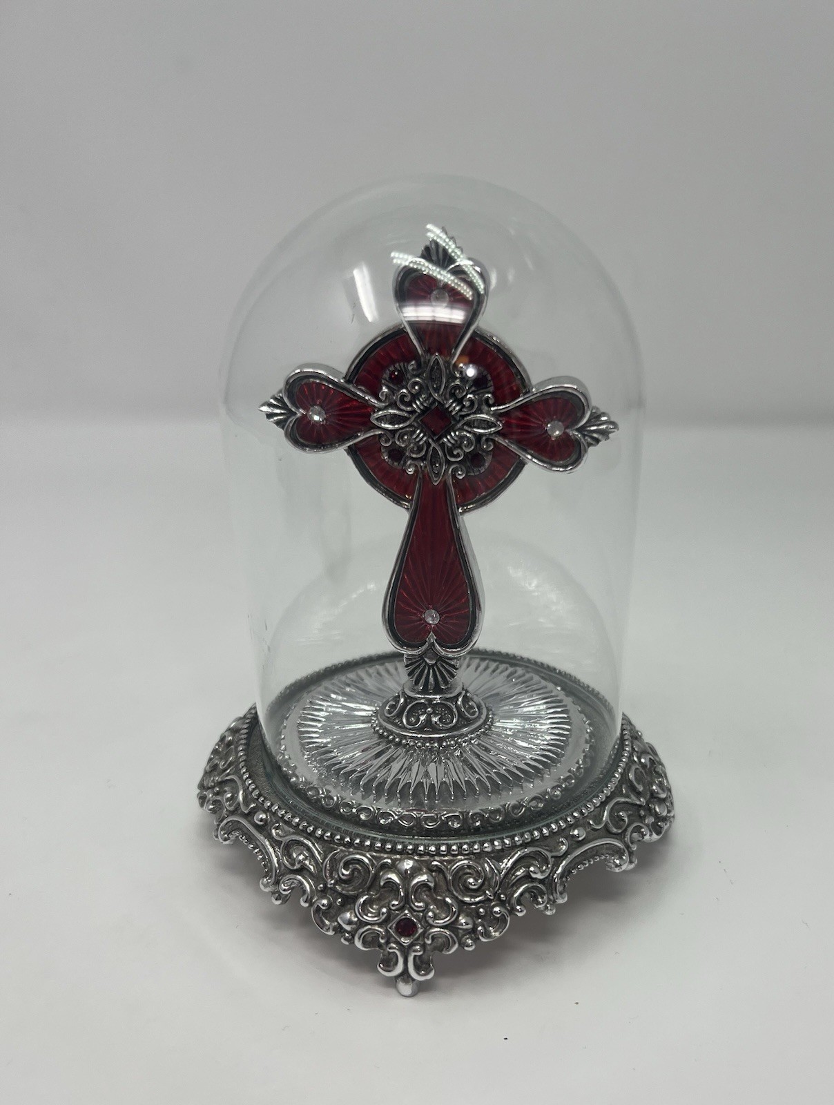 The Franklin Mint Sacred Cross Bell Jar Fratelli Coppini Limited Edition Figure The Franklin Mint Sacred Cross Bell Jar Fratelli Coppini Limited Edition Figure