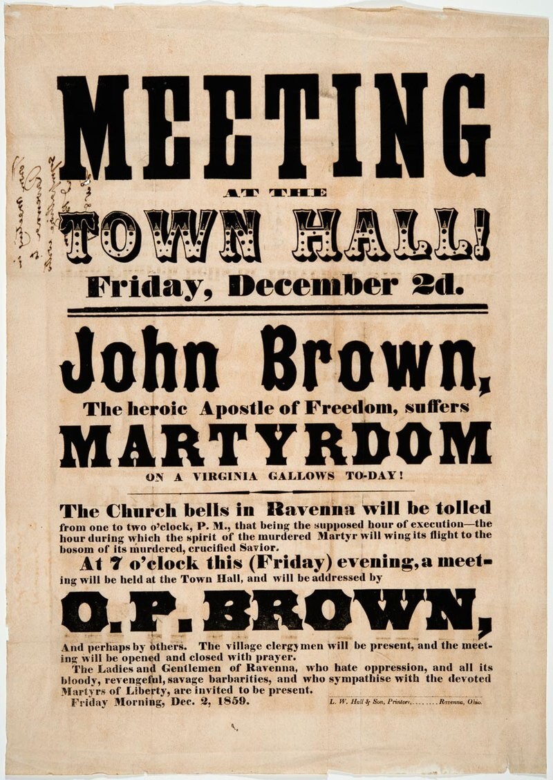 Poster for Abolitionist Martyr John Brown- Photo Print 5 x 7 inches