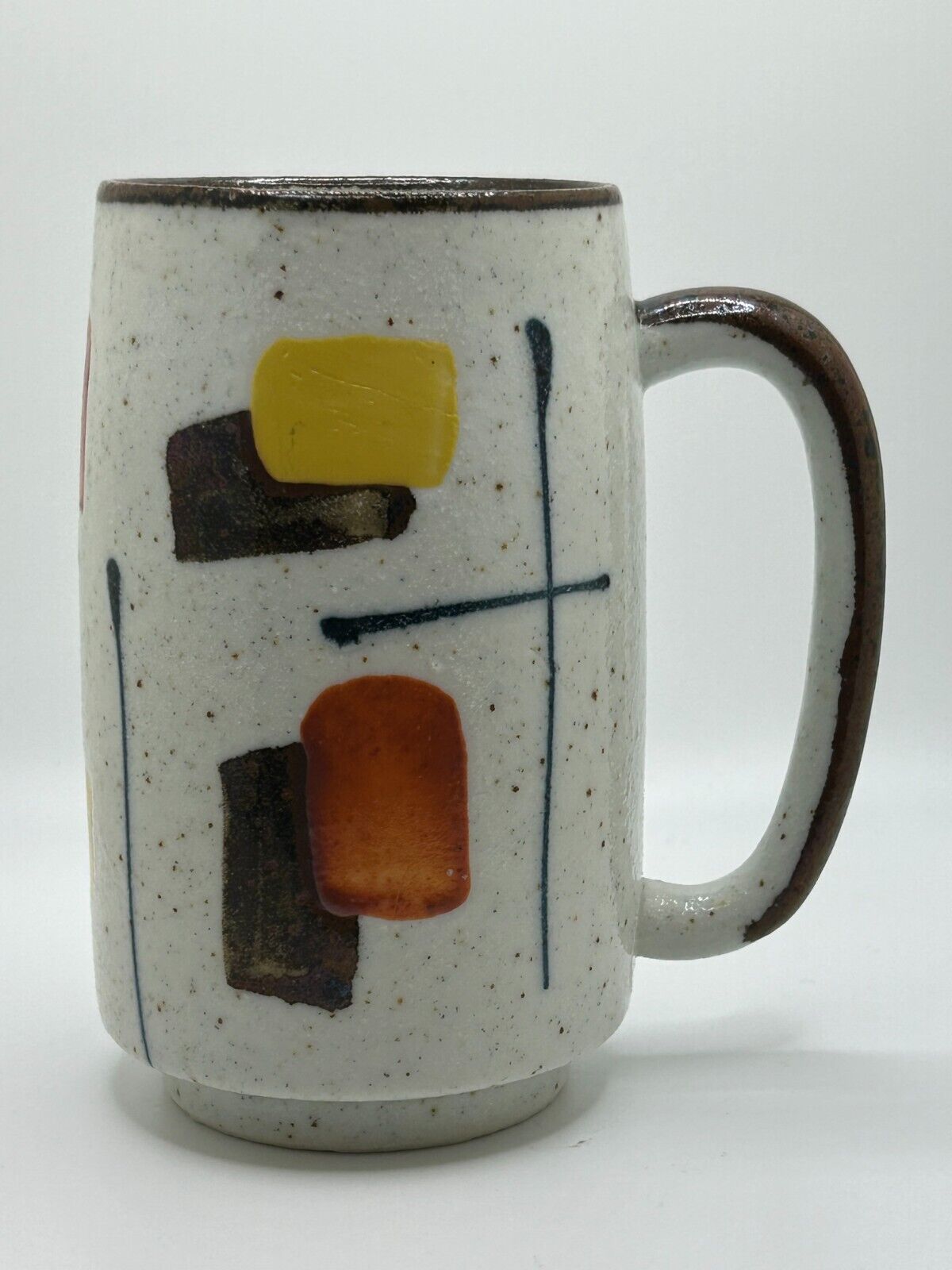 Vintage MCM Speckled Stoneware Mug Coffee Cup Used (1 Mug)