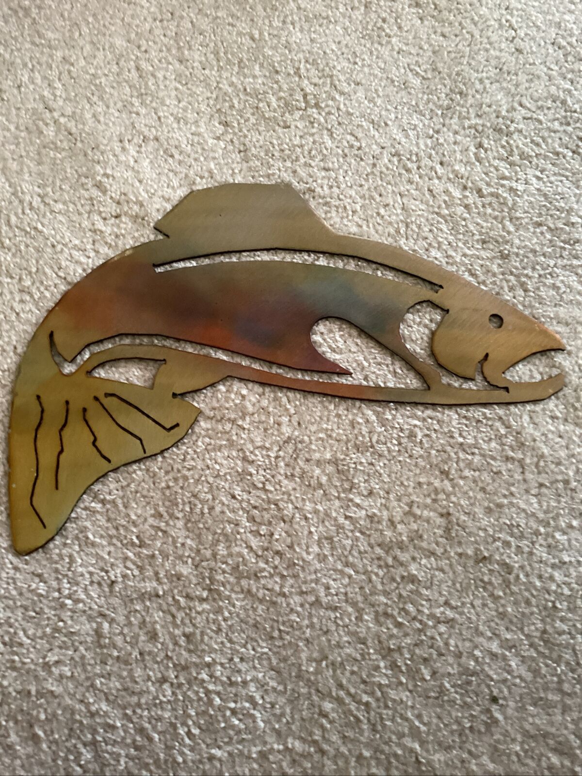 One Of A Kind Custom Metal Trout Plaque