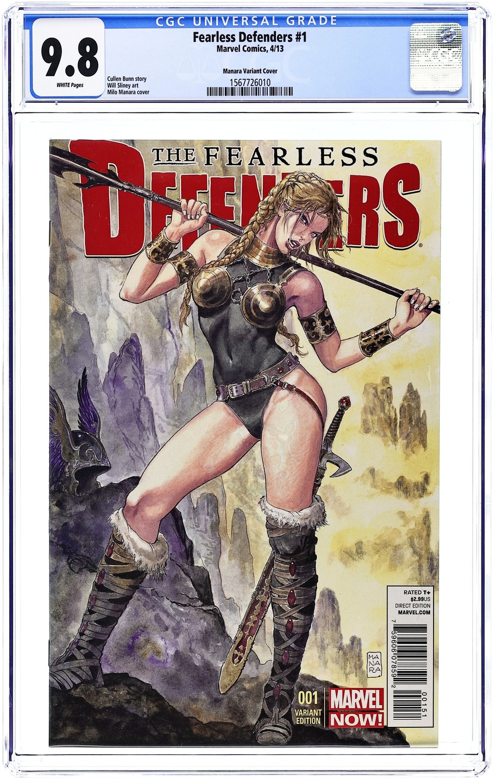 Fearless Defenders 1C Manara 1:50 Variant CGC 9.8 2013 1567726010