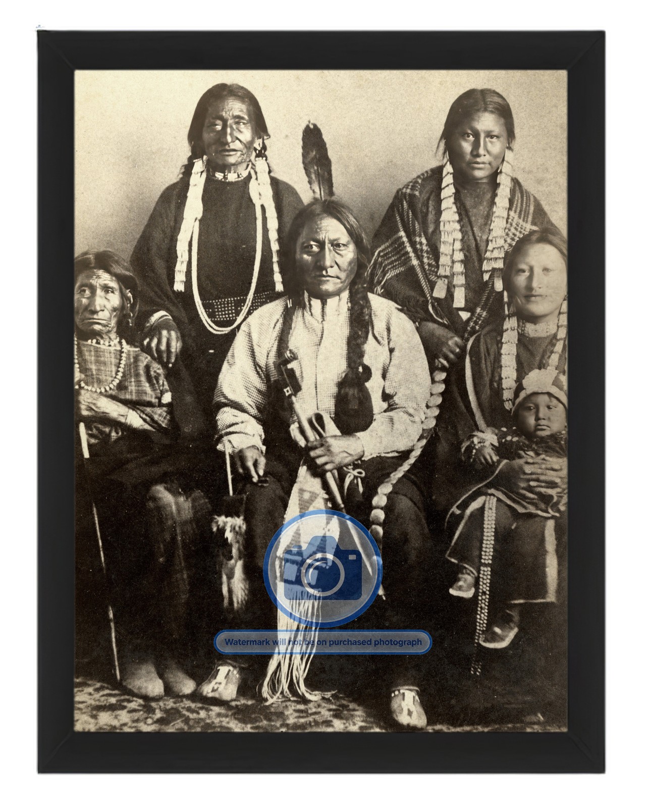 CHIEF SITTING BULL AND HIS FAMILY NATIVE AMERICANS 8X10 PHOTO