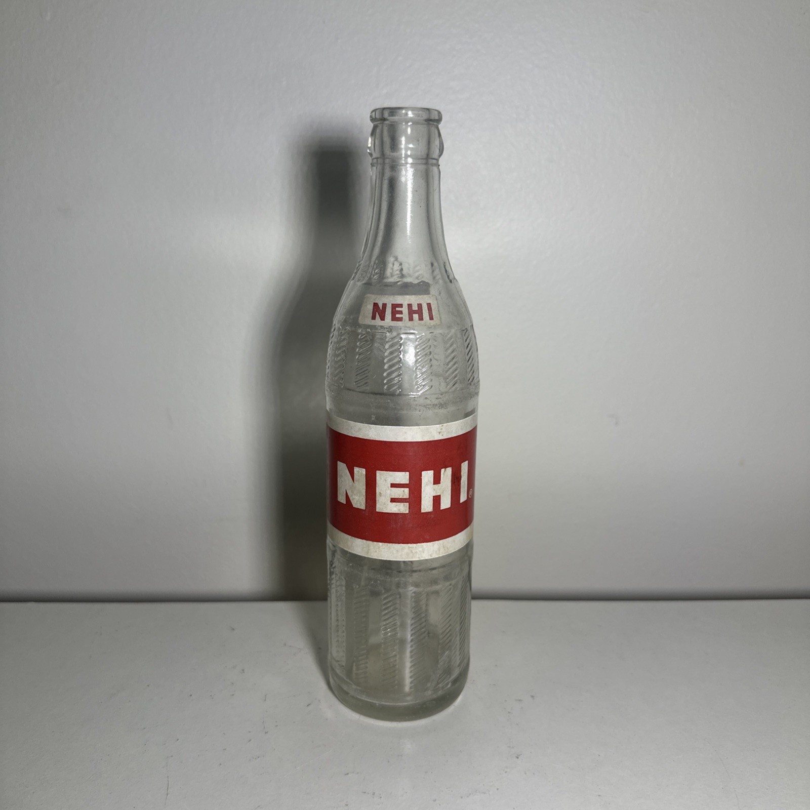 Vintage NEHI Red Soda Bottle ACL 10 Oz.- Very Nice Collectible