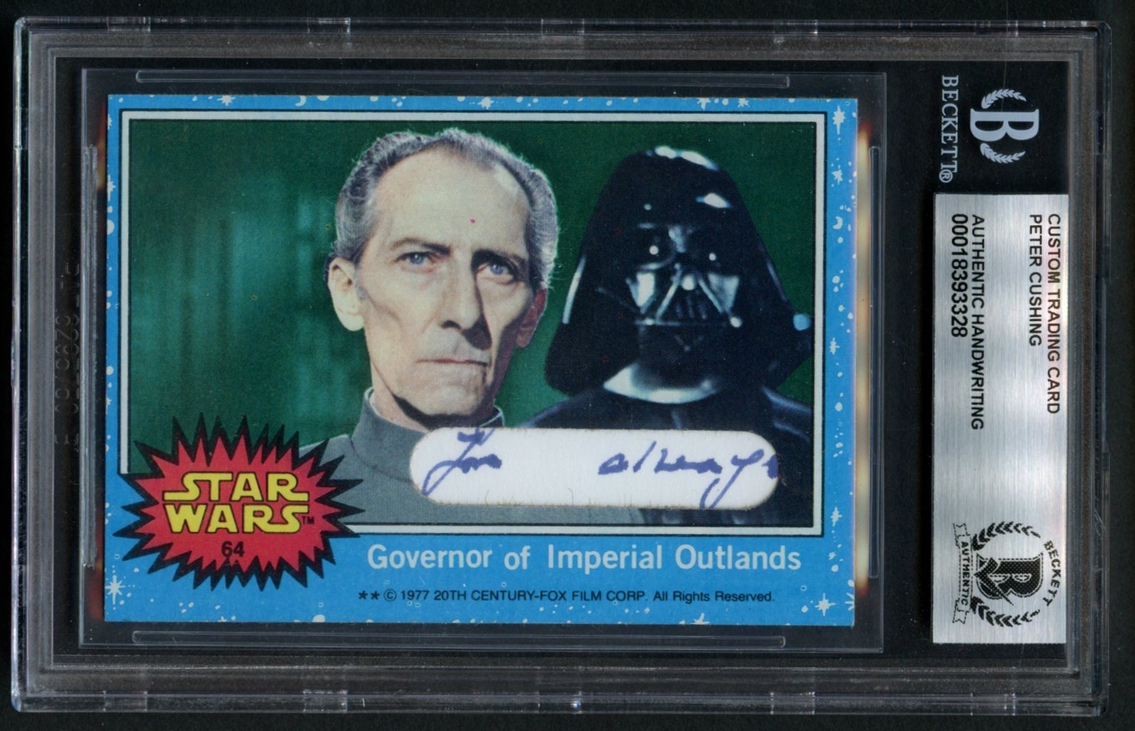 Peter Cushing HANDWRITING Grand Moff Tarkin Custom Cut 