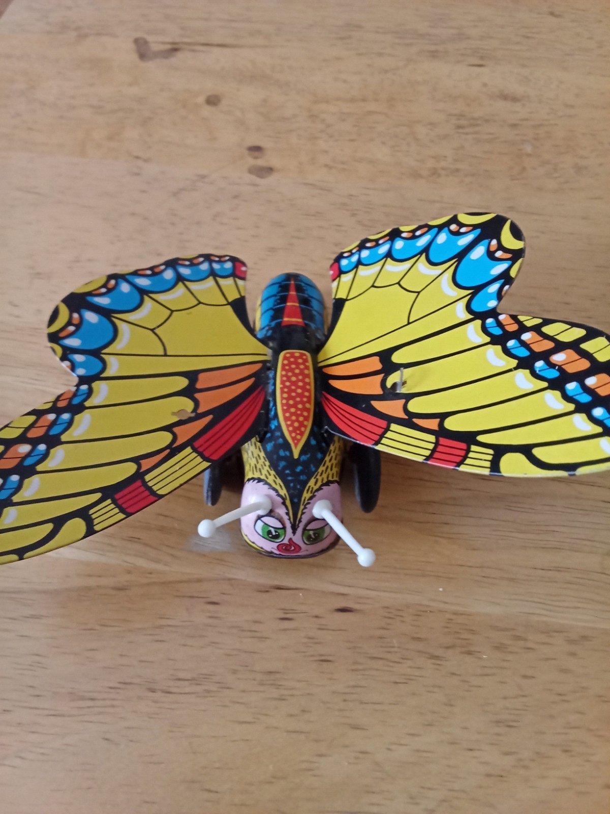 Vintage Hiro Tin/Metal Very Colorful Butterfly In Great Condition