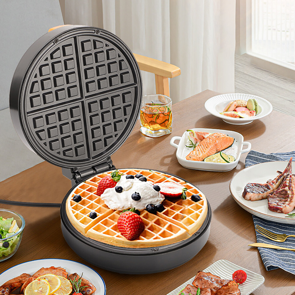 Commercial Electric Non-Stick Belgian Waffle Maker Iron For Breakfast Sandwiches