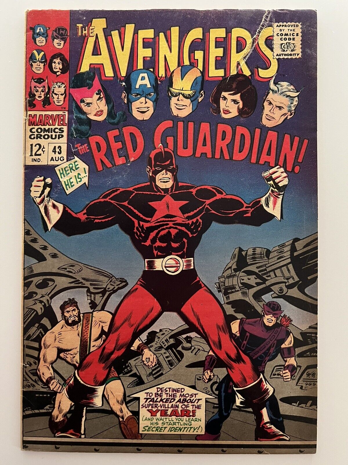 The Avengers #43 Marvel Comics 1967  1st Appearance Red Guardian (VG-/VG)
