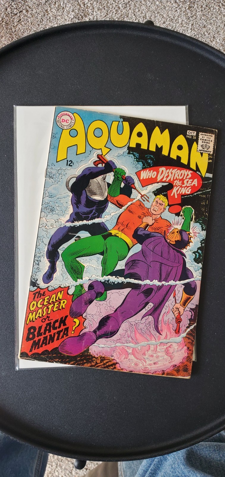 Aqua man 35 first appearance of Black Manta 1967 DC silver age 6.0
