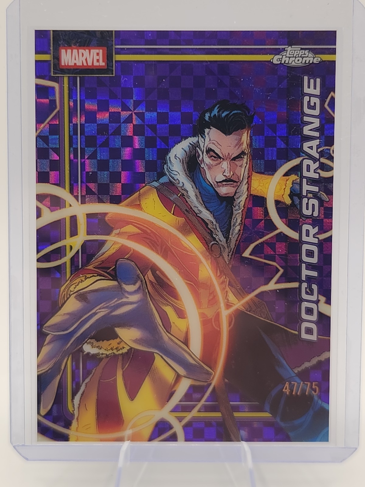 2026 Topps Chrome Marvel Comics Purple X-Fractor Doctor Strange 47/75
