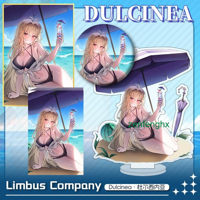 4Pc/set Hot Game Limbus Company Dulcinea Acrylic Tiles Standee Badge Shikishi