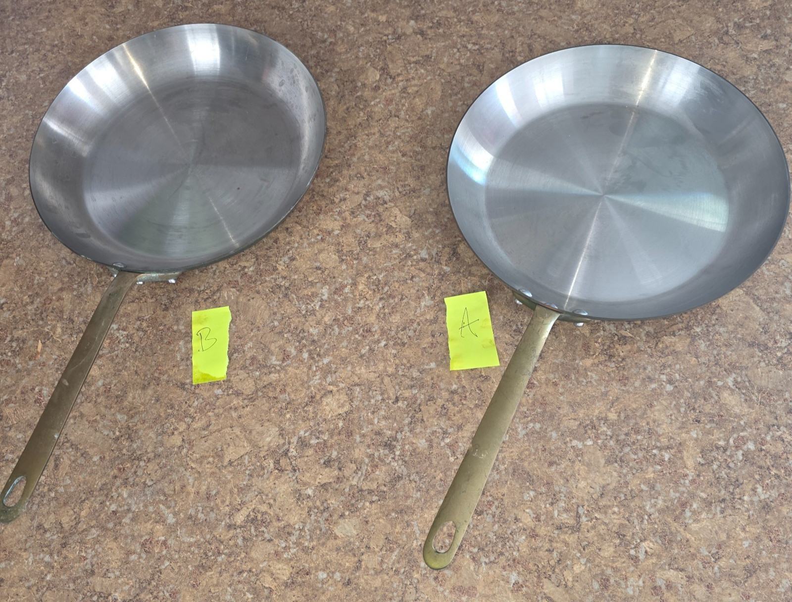 Lot Of 2 - Vintage Williams Sonoma  12” Copper Clad Stainless Skillets - France
