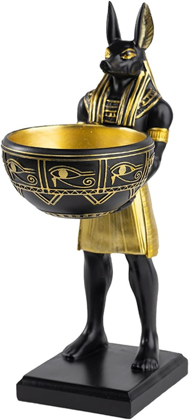 Anubis Statue with Bowl – 10” Egyptian God Resin Decor for Home or Office Anubis Statue with Bowl – 10” Egyptian God Resin Decor for Home or Office