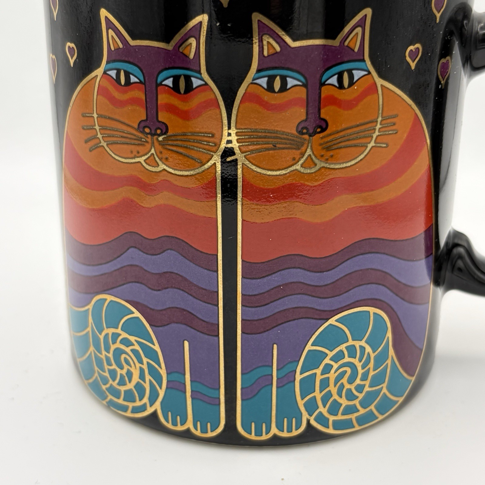 Vintage Laurel Burch Rainbow Cats Coffee Mug