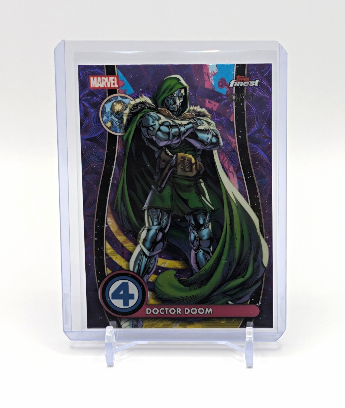 2026 Topps Finest Fantastic Four Doctor Doom Negative Zone NZ-025 Purple 63/75