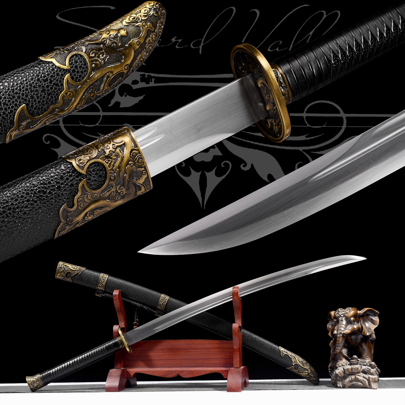 108cm Handmade Sword/High Manganese Steel/Real Katana/Battle Ready/Sharp/Combat