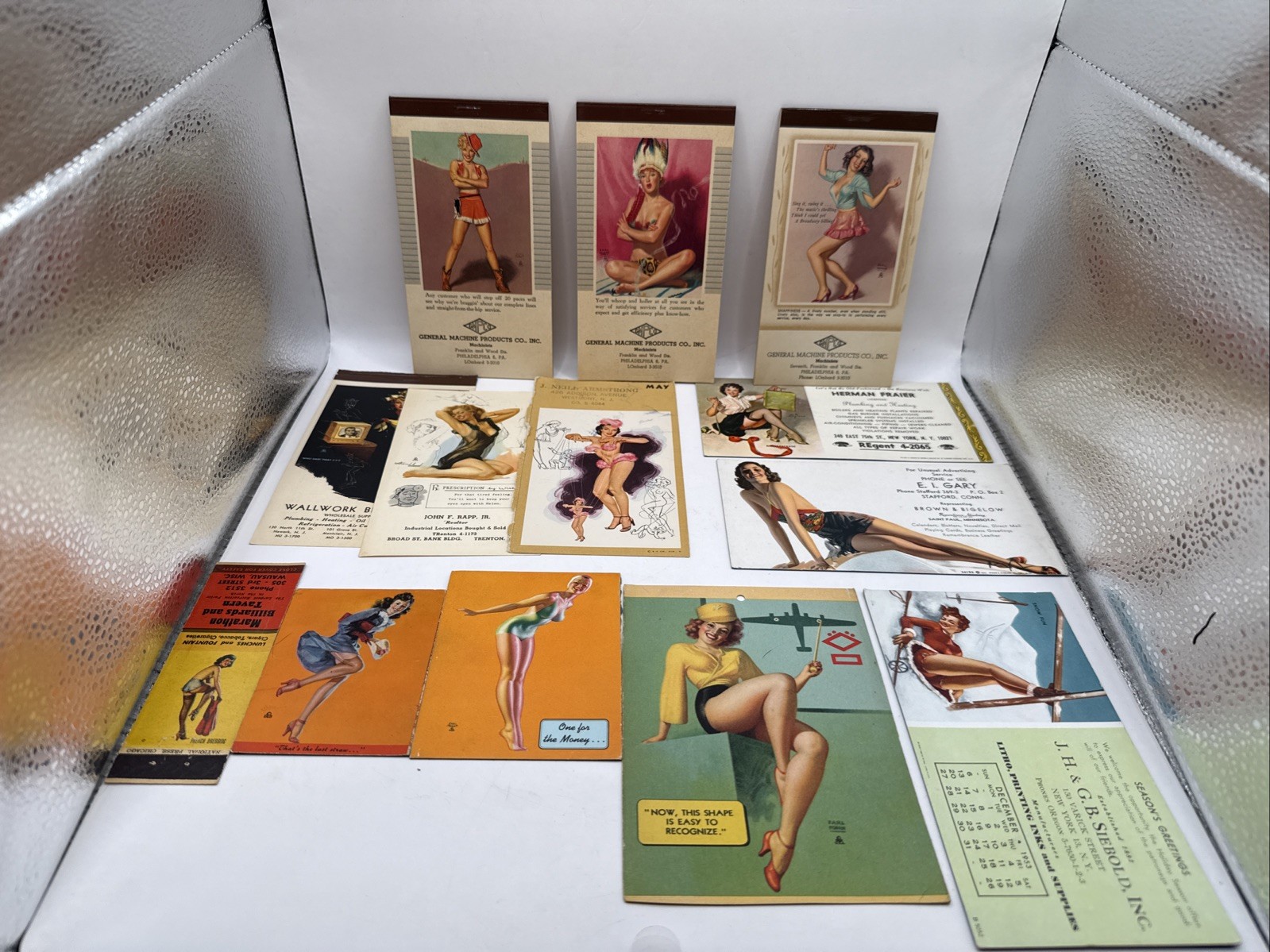 1930s 40's PINUPs LOT Of 13 Original Vintage Ink Blotter And Prints Earl Moran