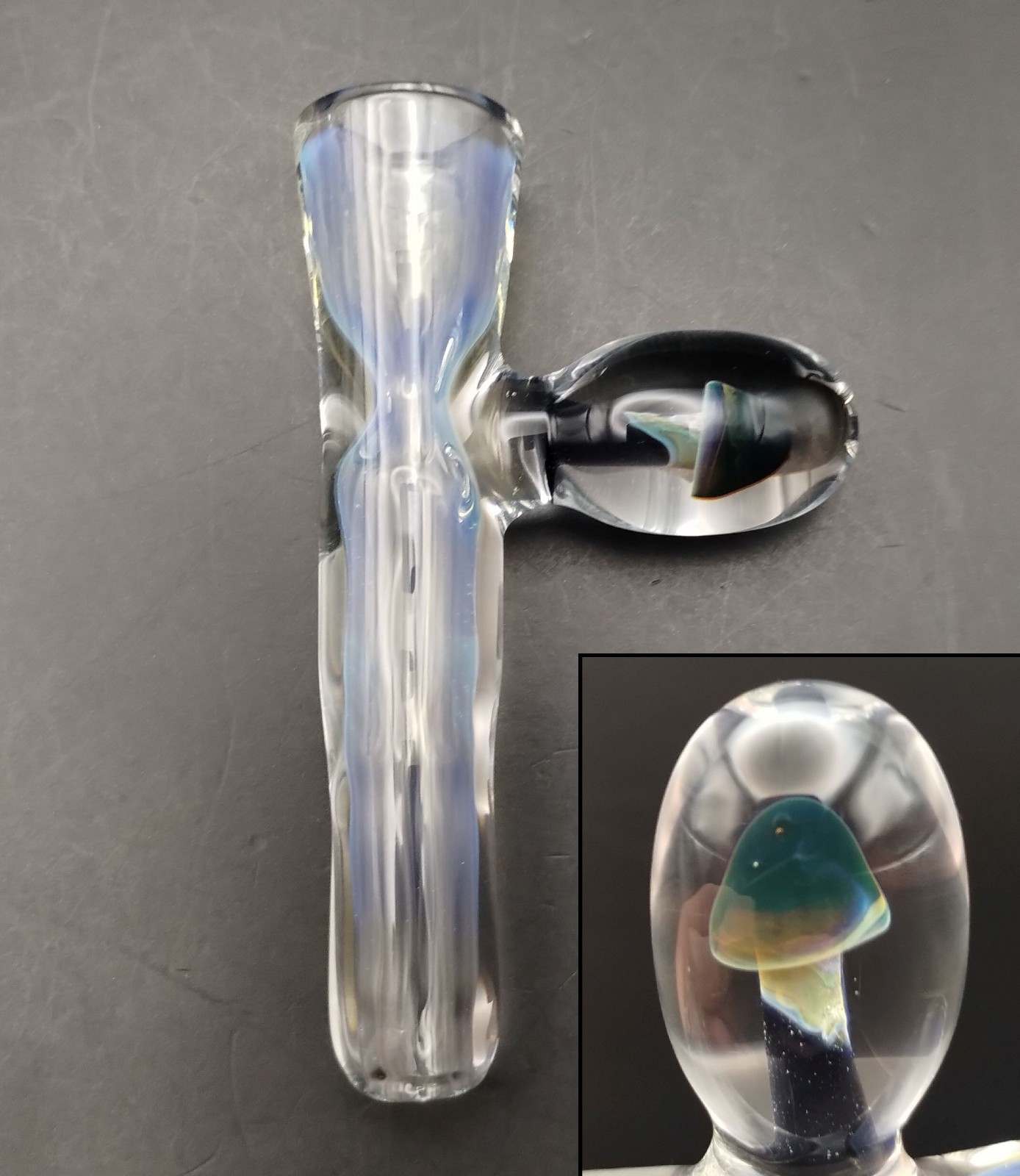 Extra Thick Glass Mushroom Chillum - Handmade in USA Subconscious Design