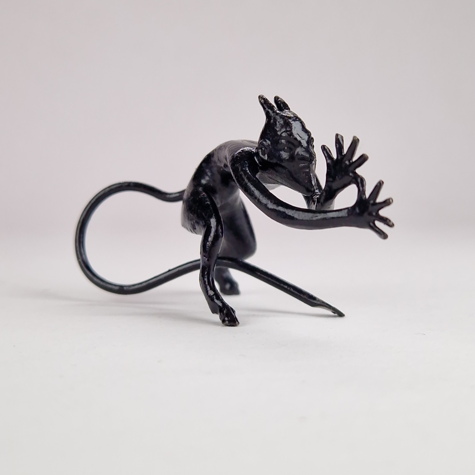 Vintage Soviet Cast Iron Figurine Imp Devil Mephistopheles Demon Kasli USSR