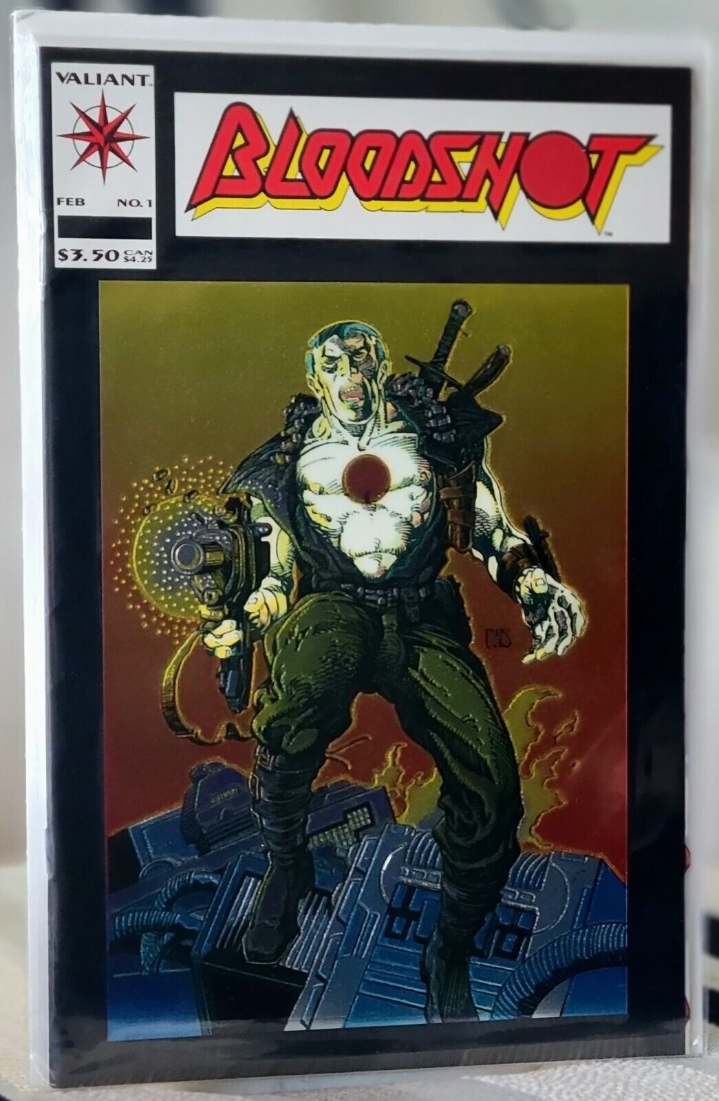 Bloodshot #1 (1993) Vintage Key Comic, 1st Chromium-Enhanced Cover in Comics